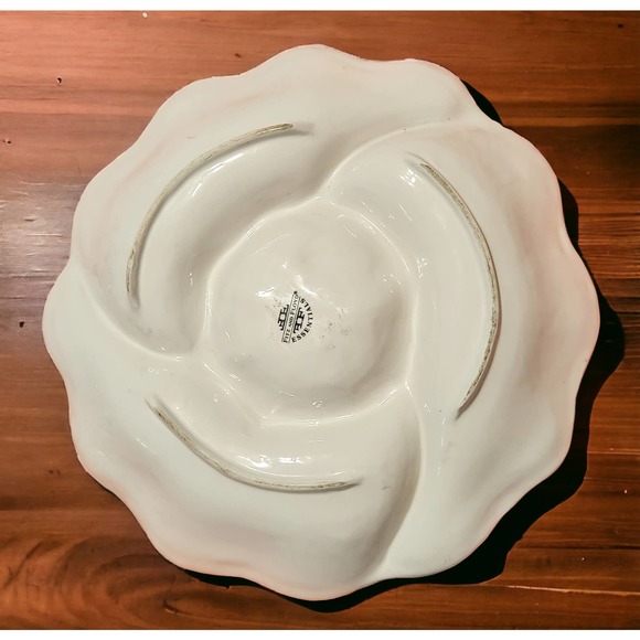 Fitz and Floyd Essentials Starfish, Ocean Divided Platter Serving Dish Koi - Picture 8 of 10